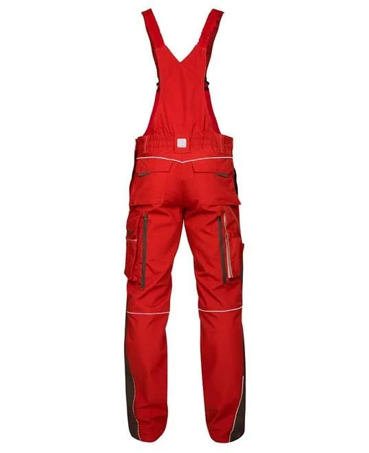 Pantaloni cu pieptar hidrofobizati roșii, culoarea roșu, de lucru Ardon URBAN+