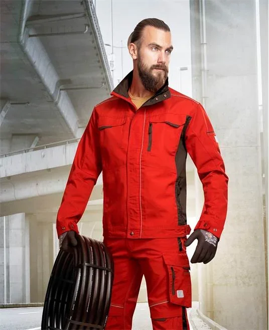 Costum rosu cu pantaloni de lucru, culoarea roșu, hidrofobizat, URBAN+