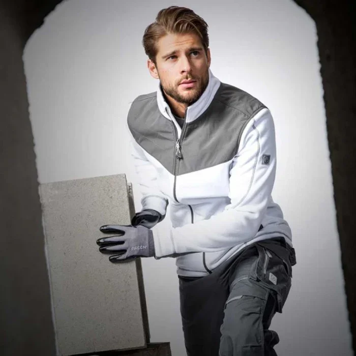 Fleece de lucru alb de iarnă 100% poliester, Ardon COMBO