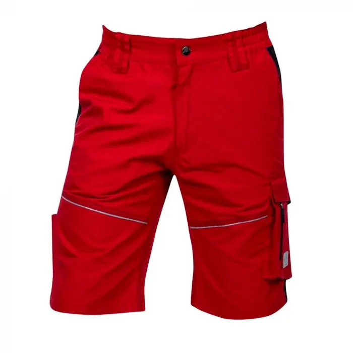 Pantaloni de lucru scurti roșii hidrofobizati, +, din bumbac și poliester, 270g/mp, Ardon URBAN, culoarea roșu