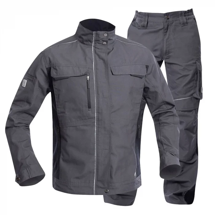 Costum gri închis cu pantaloni de lucru, hidrofobizat, URBAN+