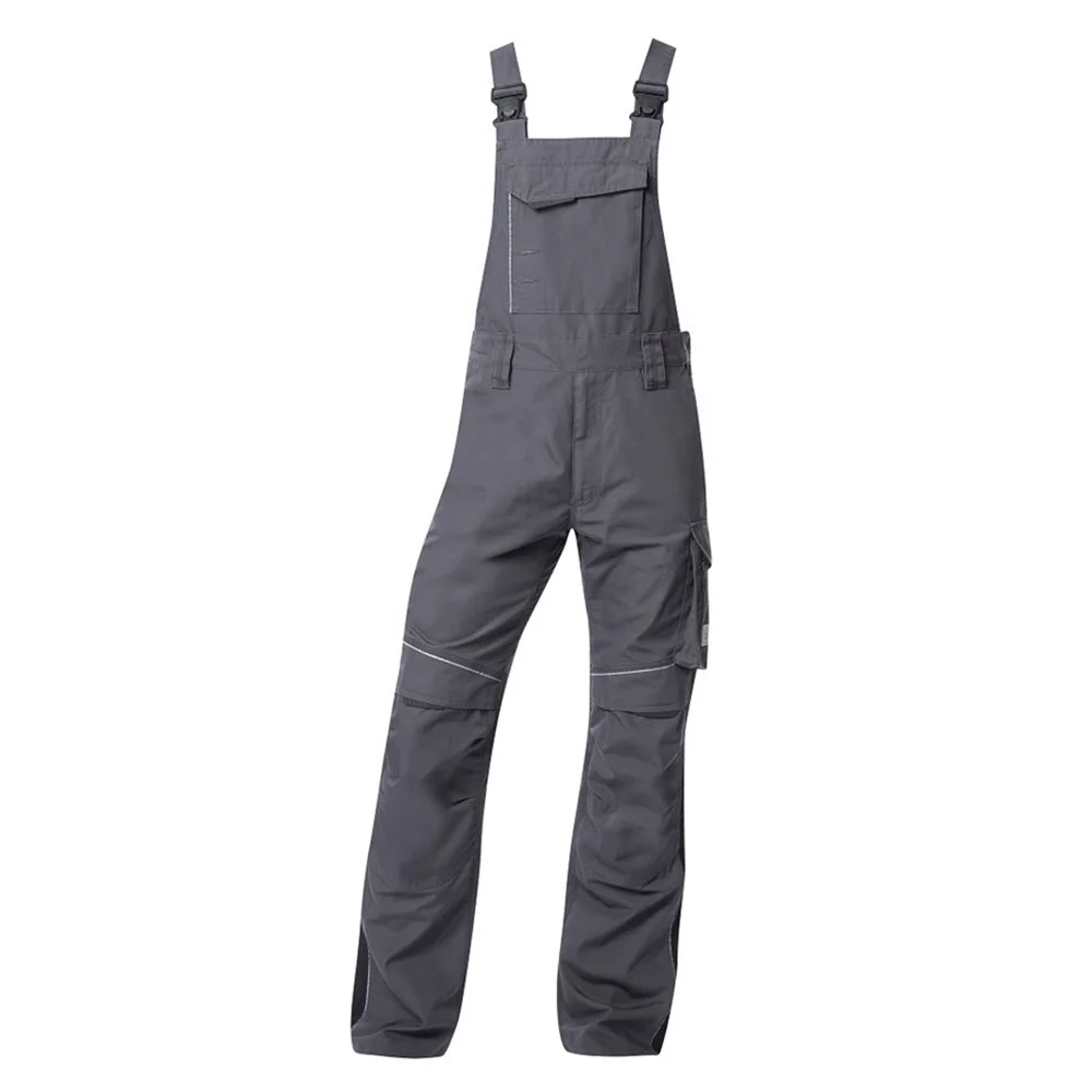 Set costum de lucru gri-închis hidrofobizat cu pantaloni cu pieptar, Ardon URBAN+