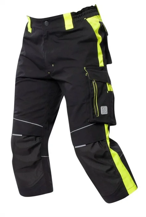 Pantaloni scurti de lucru reflectorizanti 3/4, culoarea negru, Ardon NEON