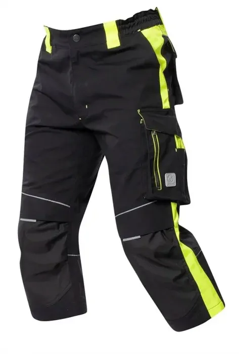 Pantaloni scurti de lucru reflectorizanti 3/4, culoarea negru, Ardon NEON