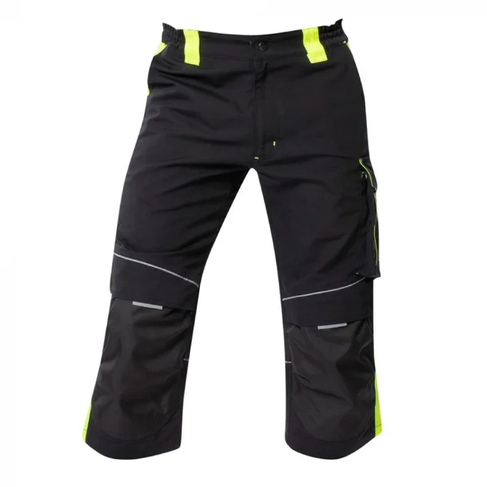 Pantaloni scurti de lucru reflectorizanti 3/4, culoarea negru, Ardon NEON