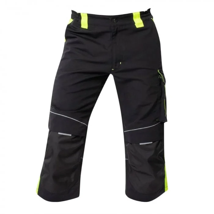 Pantaloni scurti de lucru reflectorizanti 3/4, culoarea negru, Ardon NEON