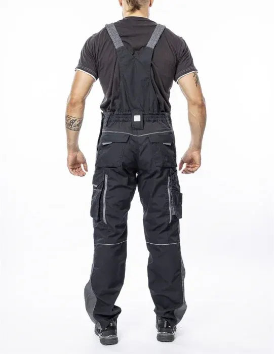 Pantaloni de lucru negri cu pieptar, culoarea negru, Ardon URBAN