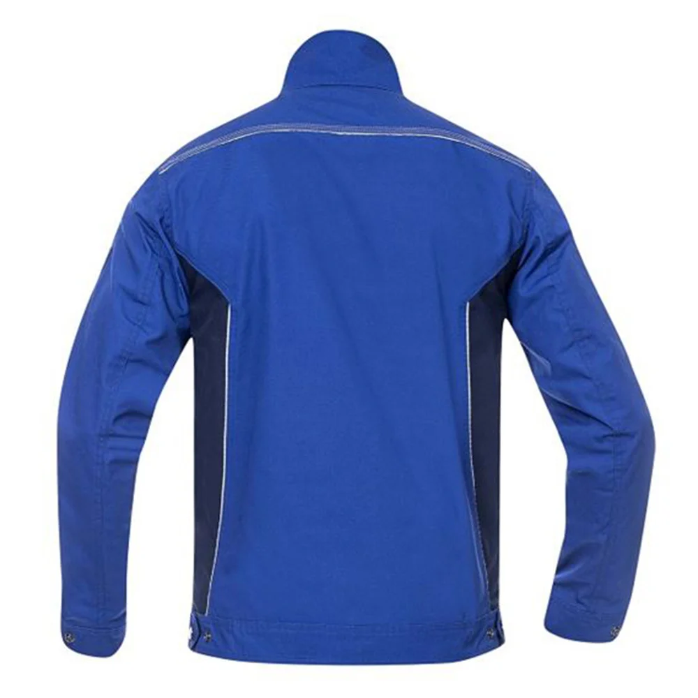 Set costum de lucru albastru hidrofobizat cu pantaloni cu pieptar, Ardon URBAN+