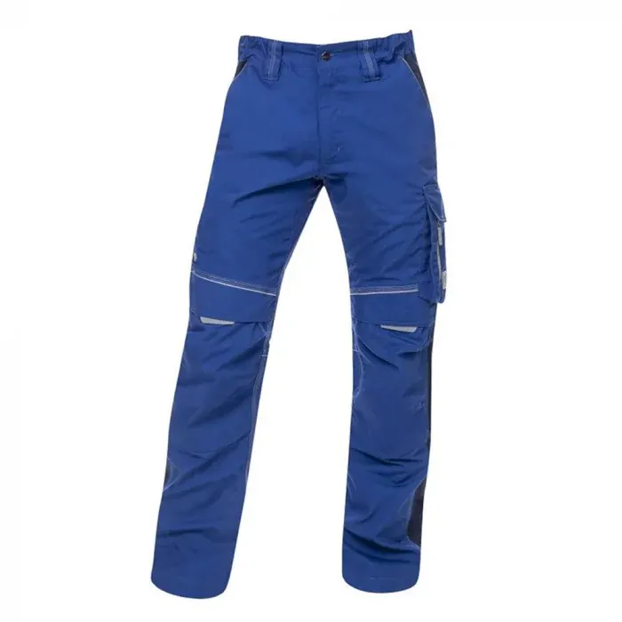 Pantaloni de lucru albaștri hidrofobizați în talie, din bumbac și poliester, 270g/mp, Ardon URBAN+, culoarea albastru