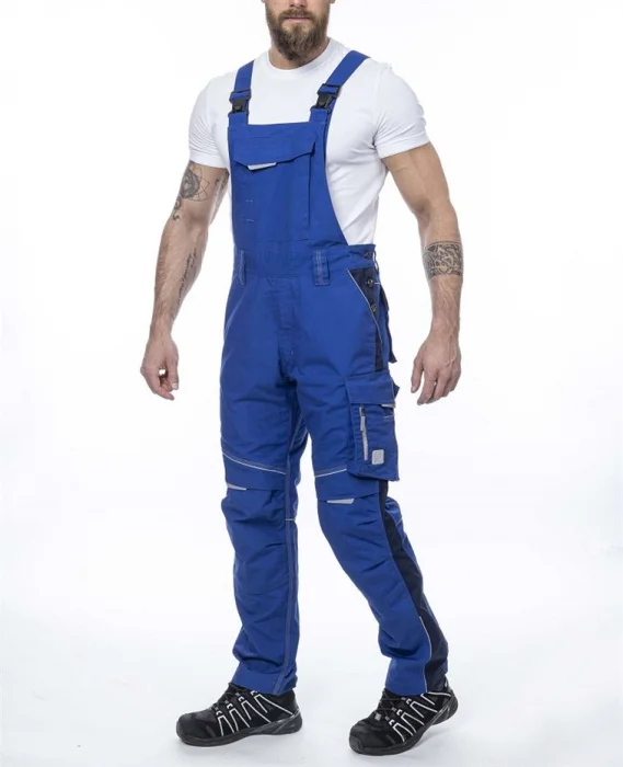 Pantaloni de lucru albaștri cu pieptar, culoarea albastru, Ardon URBAN