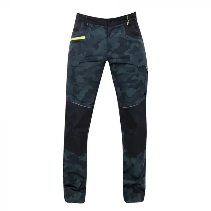 Pantaloni de lucru, din bumbac și elastan, 250 g/mp, cu elemente reflectorizante, Ardon CREATRON, culoarea antracit