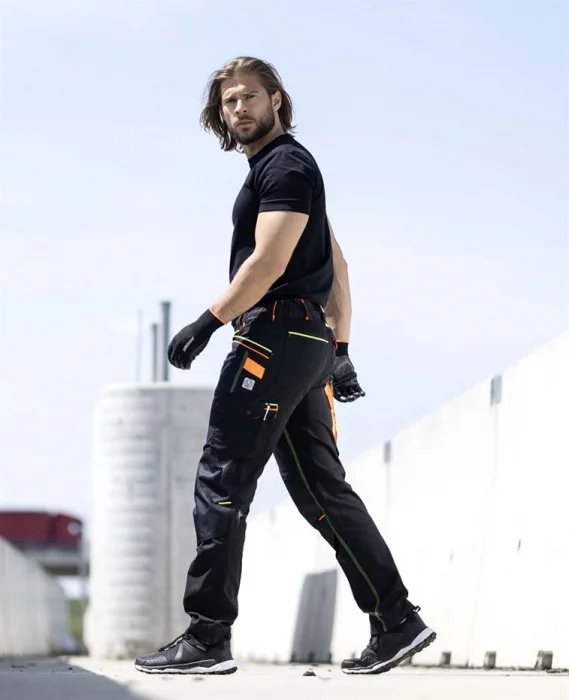 Pantaloni de lucru 98% bumbac neon-negru, Ardon CREATRON