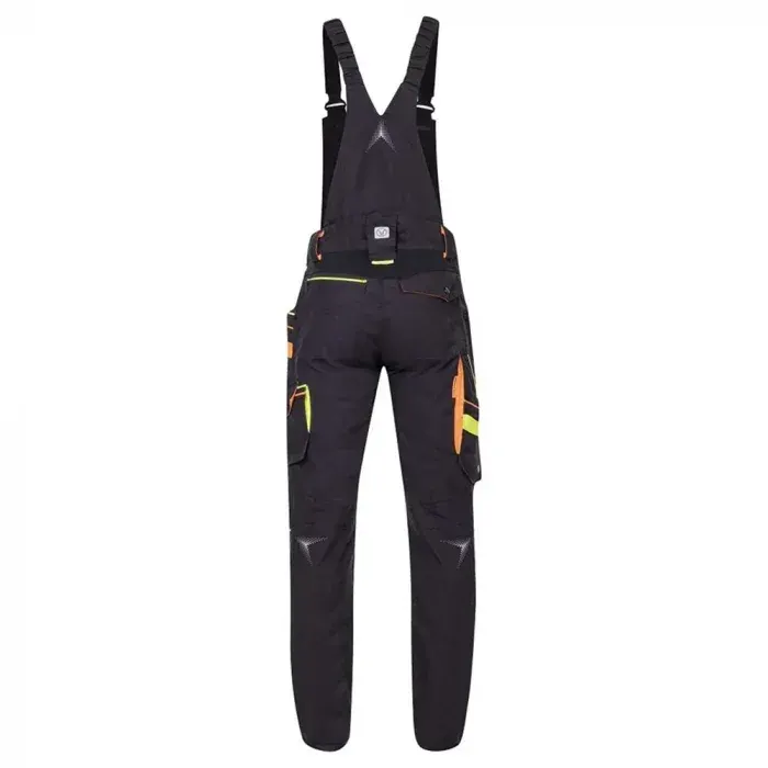 Pantaloni de lucru negri cu pieptar, culoarea negru, Ardon Creatron