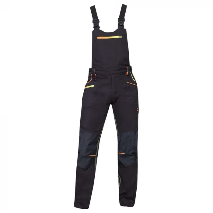 Pantaloni de lucru negri cu pieptar, culoarea negru, Ardon Creatron