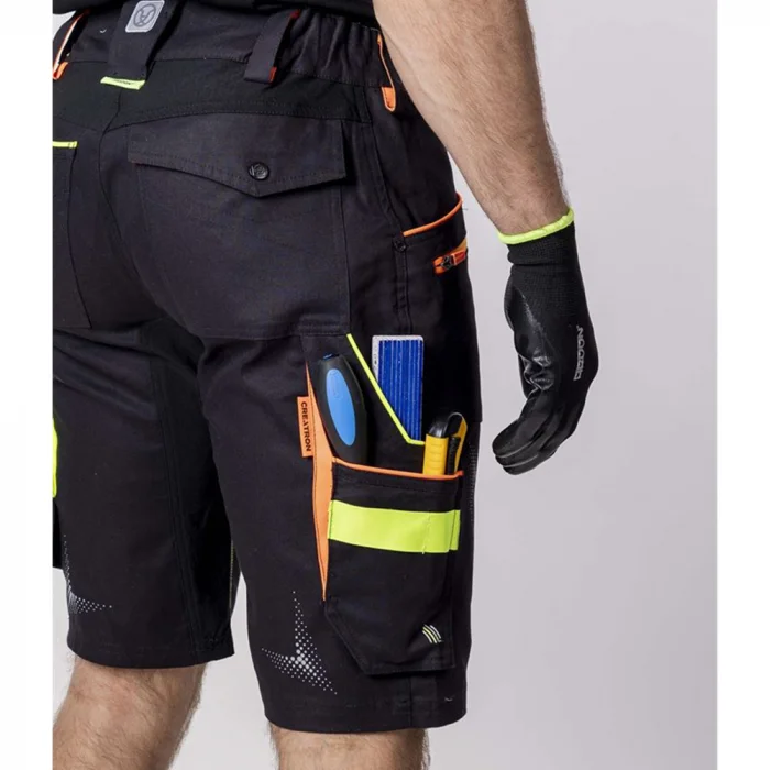 Pantaloni de lucru scurți 98% bumbac, culoarea negru, Ardon CREATRON