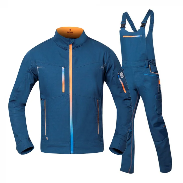 Costum neon-albastru cu pantaloni de lucru cu pieptar, Ardon CREATRON