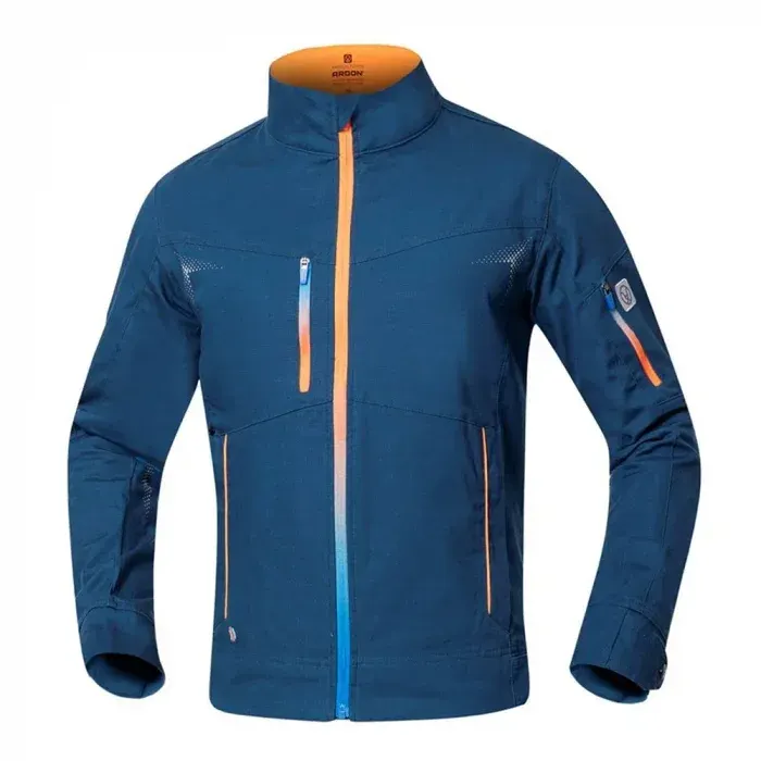 Jachetă de lucru albastră bumbac 98%, cu elemente reflectorizante, Ardon CREATRON, culoarea albastru
