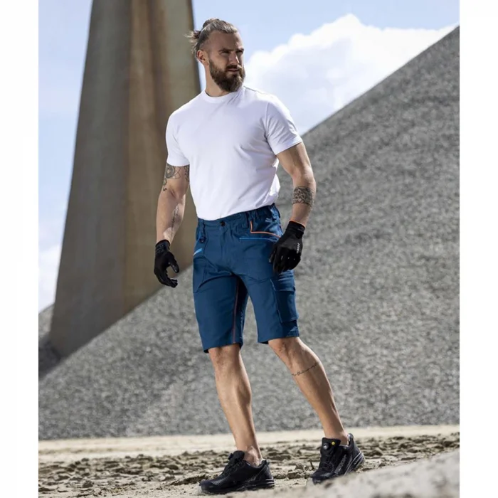 Pantaloni de lucru scurți 98% bumbac, culoarea negru, culoarea albastru-neon, Ardon CREATRON