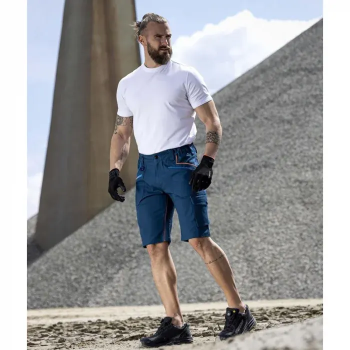 Pantaloni de lucru scurți 98% bumbac, culoarea negru, culoarea albastru-neon, Ardon CREATRON