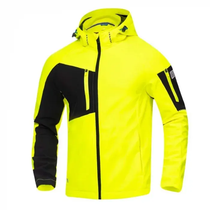 Jachetă softshell ă cu glugă, din elastan și poliester, cu elemente reflectorizante, Ardon CITYCONIC