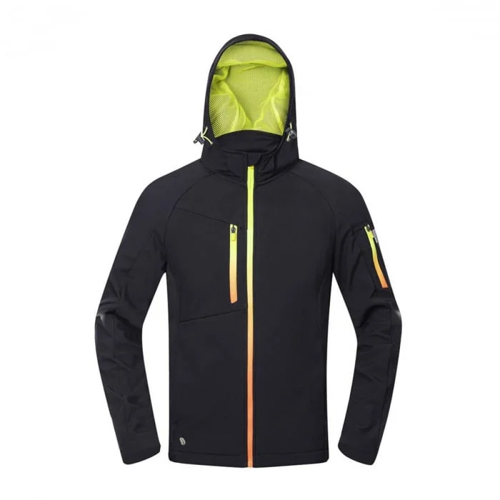 Jacheta neagra cu gluga softshell, culoarea negru, Ardon CREATRON