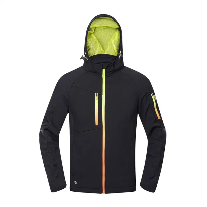 Jacheta neagra cu gluga softshell, culoarea negru, Ardon CREATRON