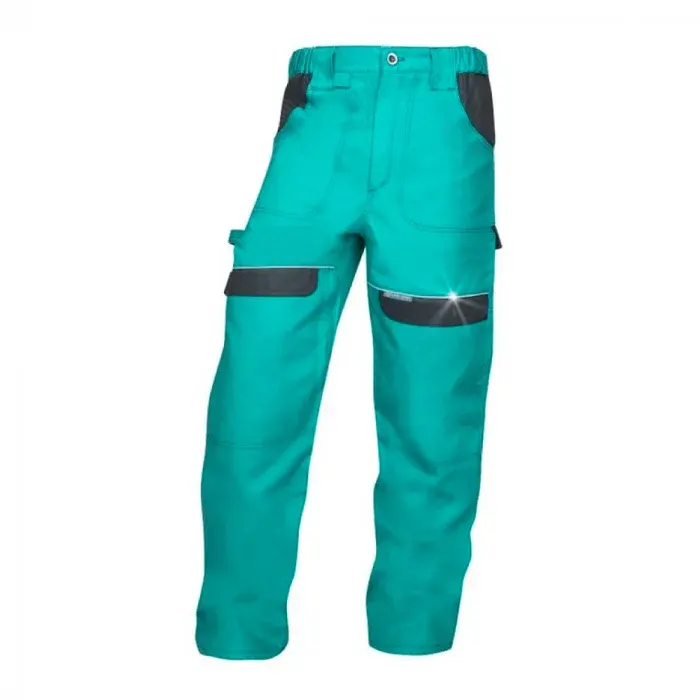 Pantaloni verzi de lucru în talie, COOL, din bumbac, 260gr/mp, Ardon TREND, culoarea verde