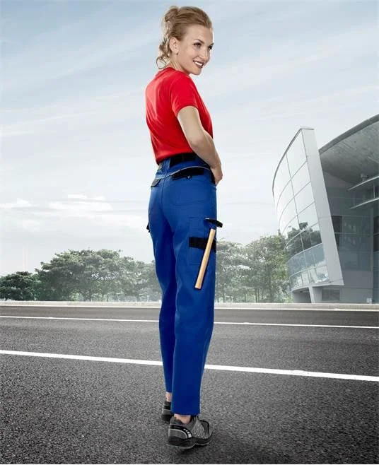 Pantaloni de lucru femei in talie, albastru, Ardon COOL TREND
