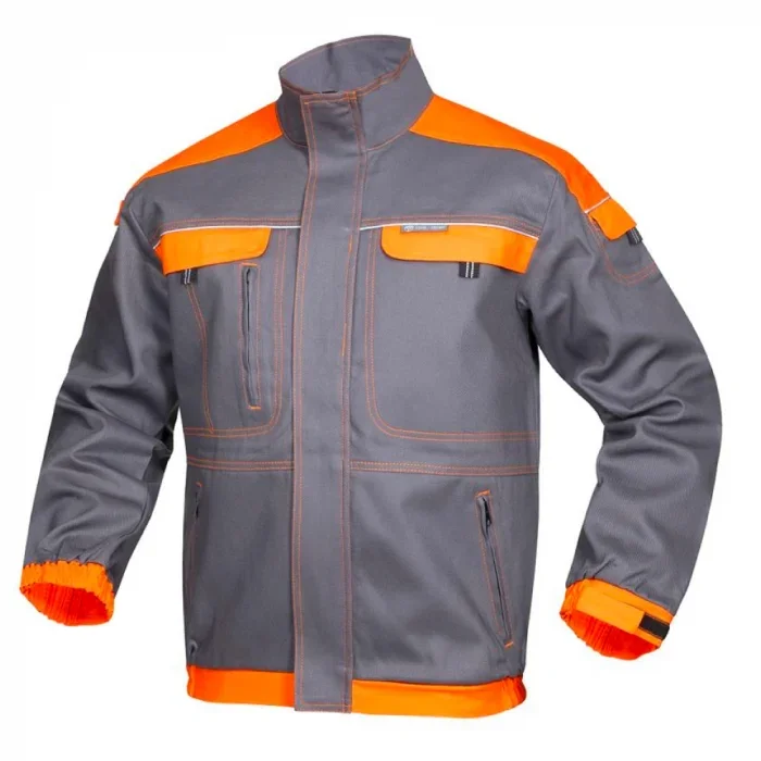 Jacheta gri-portocaliu de lucru, 100% bumbac, Ardon COOL TREND