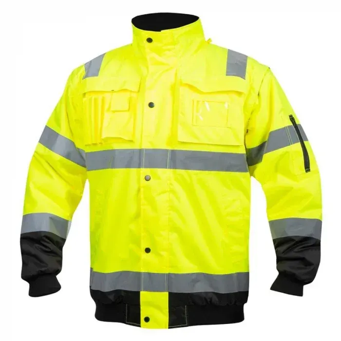 Jachetă galbena de lucru reflectorizanta pentru bărbați, 2 in 1, din poliester, 160g/mp, Ardon HOWARD