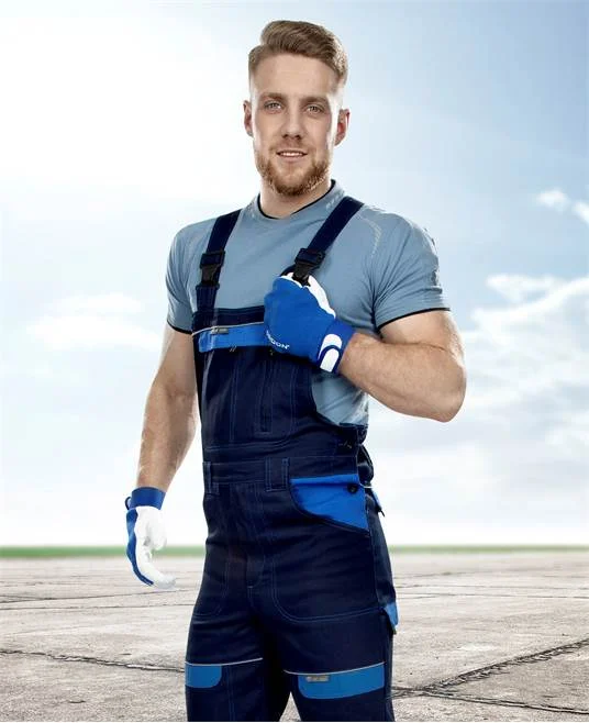 Pantaloni de lucru bleumarin 100% bumbac cu pieptar, Ardon COOL TREND