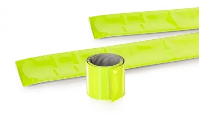 Brățară reflectorizantă mulabilă, din metal și pvc, Ardon REF, culoarea galben