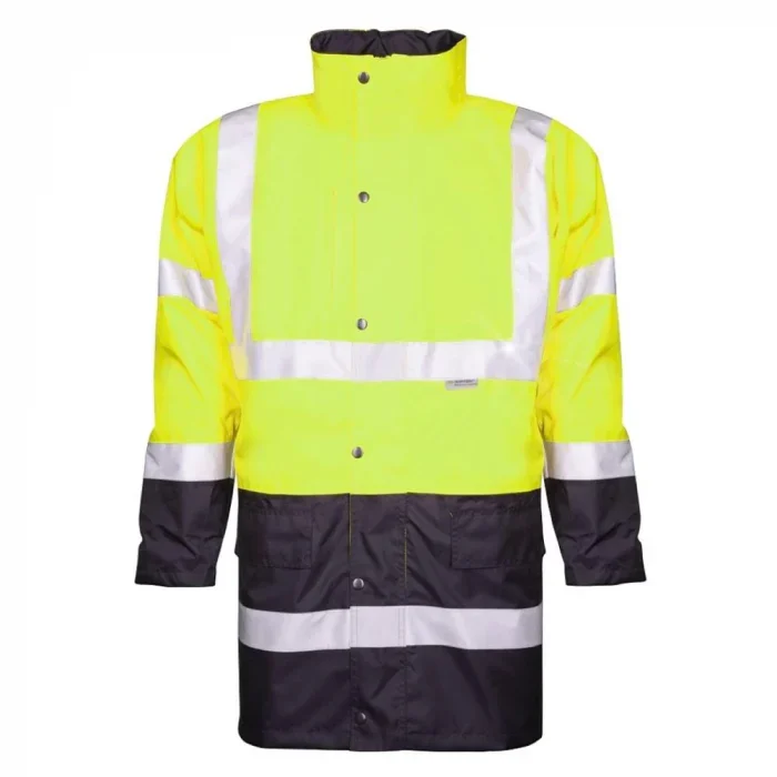 Jacheta de lucru reflectorizanta barbati, galben, 4 in1 HI WAY
