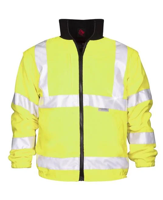 Jacheta de lucru reflectorizanta barbati, galben, 4 in1 HI WAY