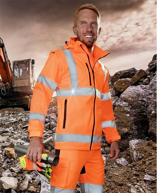 Jacheta softshell de barbati reflectorizanta, portocaliu, Ardon REF 501