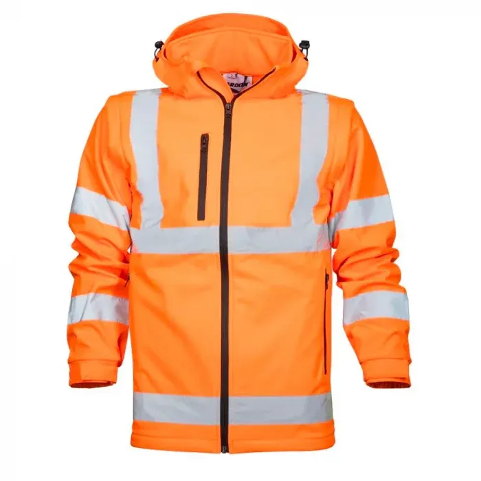Jachetă softshell de pentru bărbați reflectorizanta, 501, din elastan și poliester, 310g/mp, Ardon REF, culoarea portocaliu