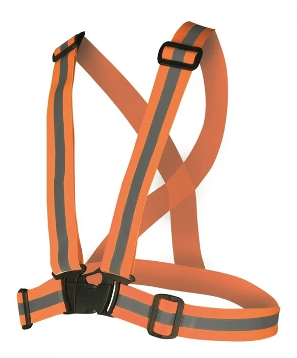 Bretele elastice reflectorizante, culoarea portocaliu, Ardon