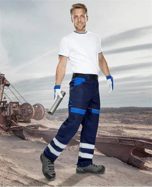 Pantaloni reflectorizanti barbati in talie, bleumarin, COOL TREND