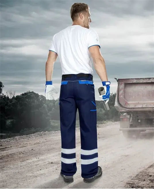 Pantaloni reflectorizanti barbati in talie, bleumarin, COOL TREND