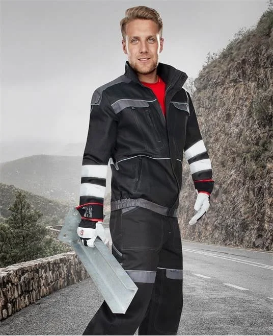 Jacheta de lucru neagra reflectorizantă, culoarea negru, COOL TREND