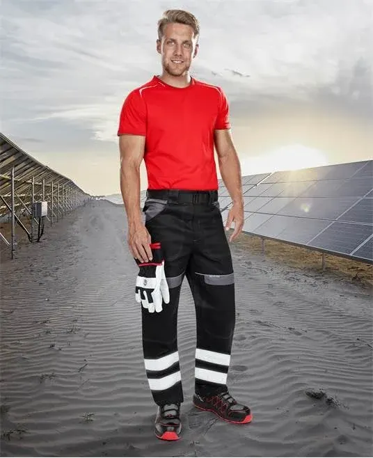 Pantaloni reflectorizanti lucru barbati, negru, COOL TREND