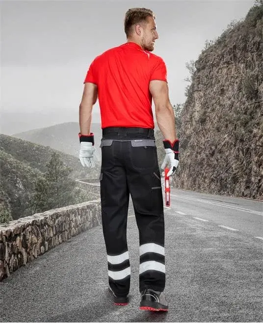 Pantaloni reflectorizanti lucru barbati, negru, COOL TREND