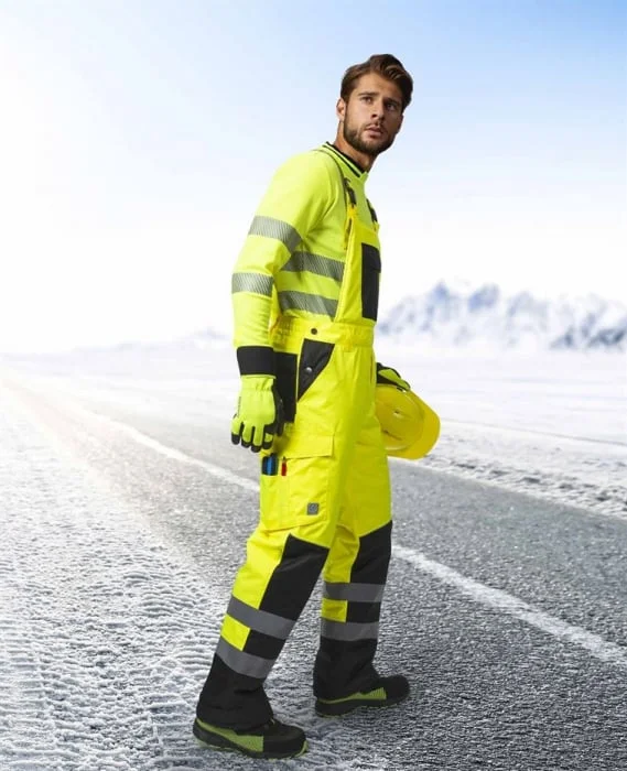 Pantaloni de iarna galbeni cu pieptar reflectorizanti, Ardon HOWARD
