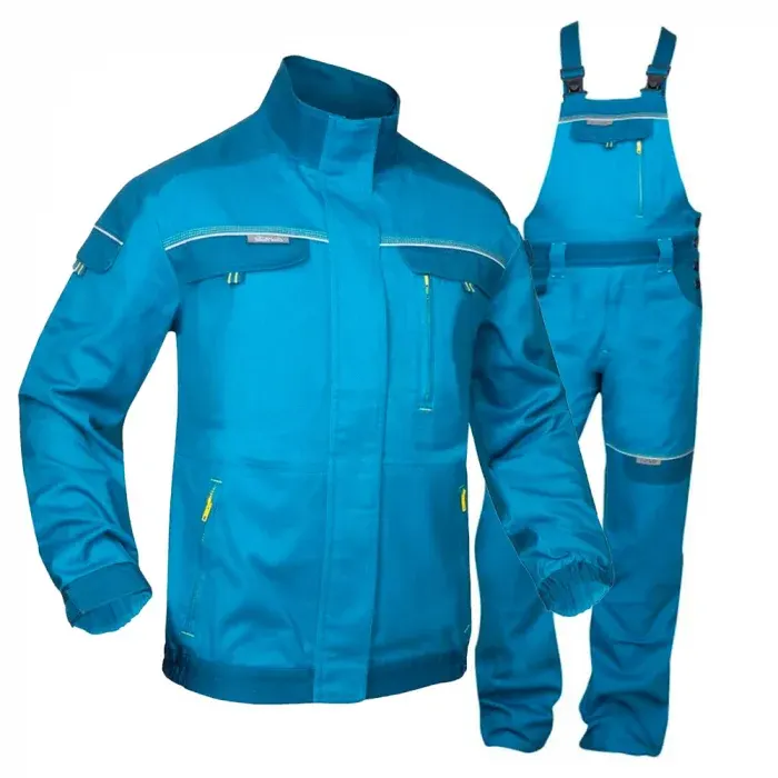 Costum cu pantaloni cu pieptar de lucru, COOL, din bumbac, 260g/mp, cu elemente reflectorizante, căptușit, Ardon TREND