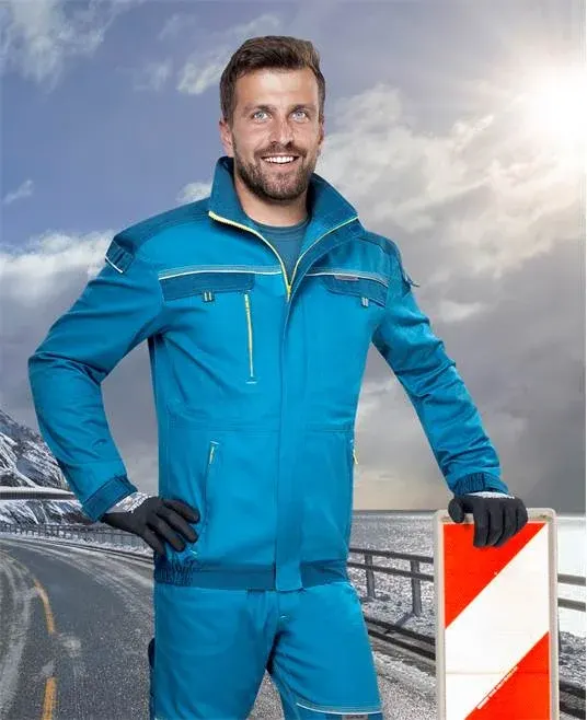 Costum albastru cu pantaloni cu pieptar de lucru, Ardon COOL TREND