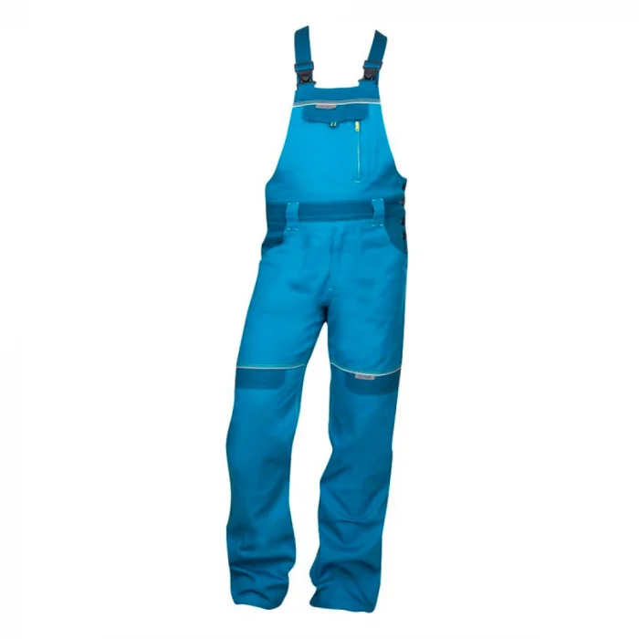 Pantaloni de lucru 100% bumbac cu pieptar, albastru deschis, Ardon COOL TREND