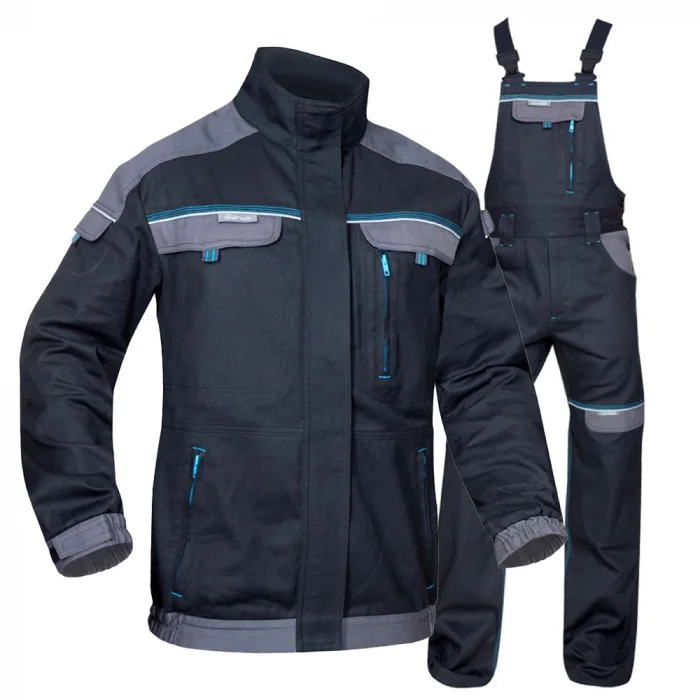 Costum negru cu pantaloni cu pieptar de lucru, Ardon COOL TREND