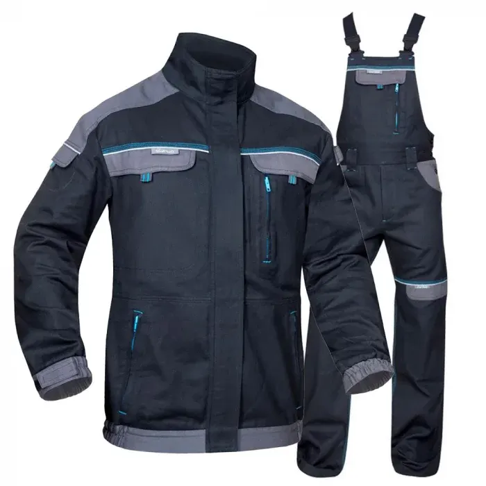 Costum cu pantaloni cu pieptar de lucru, COOL, din bumbac, 260g/mp, căptușit, Ardon TREND