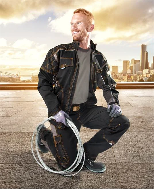 Costum de lucru negru-gri cu pantaloni de lucru in talie, Ardon VISION