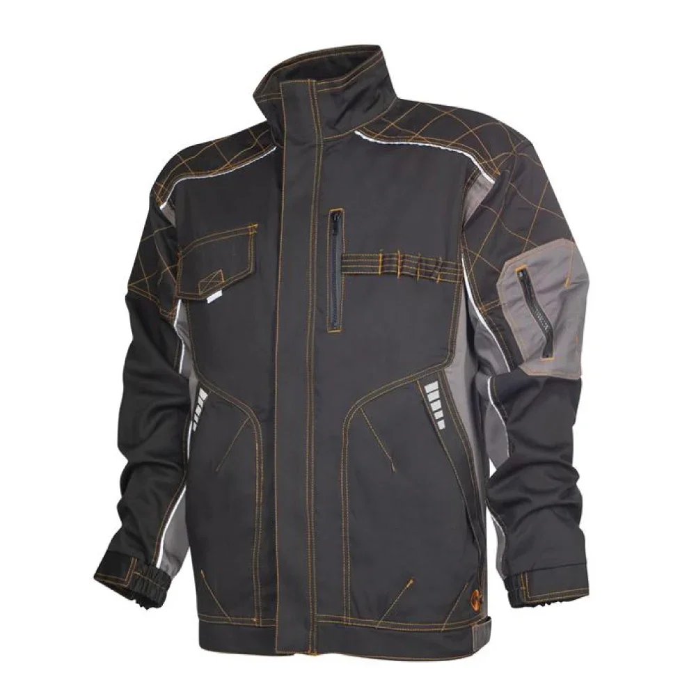 Set costum negru/gri cu pantaloni de lucru cu pieptar, Ardon VISION